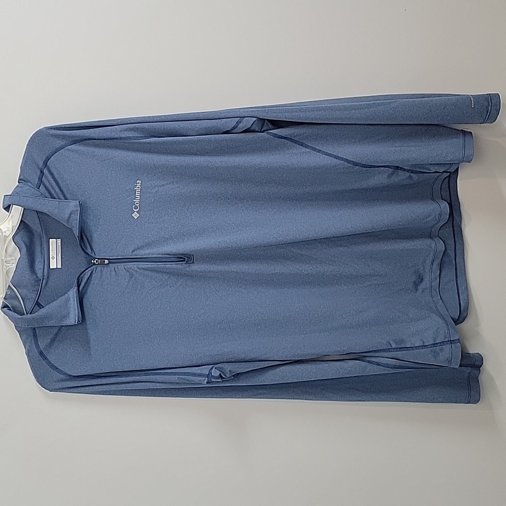 Columbia  blue Tuk Mountain Half zip omni-wick men's size Large